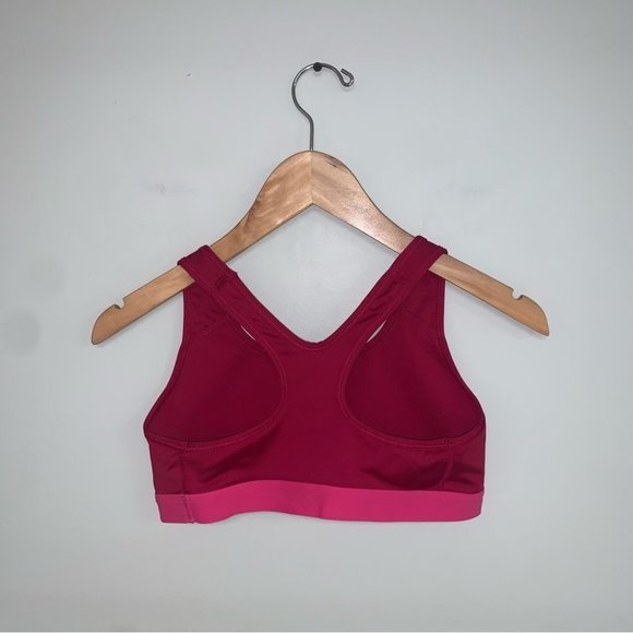 Nike Pro Classic Sports Bra Size Small‎  Dark Fireberry Hot Pink Medium Support - Picture 5 of 9